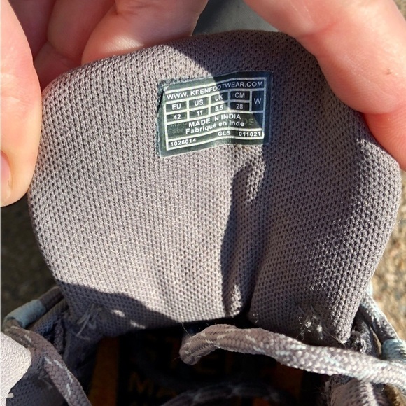 🦜KEEN Circadia Steel Gray & Cloud Blue Mid Waterproof Hiking Boots - Picture 6 of 15